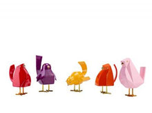 Load image into Gallery viewer, Set of Five Bird Sculptures Multi-Color